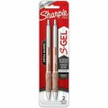 Newell Brands Sharpie Pen, Gel, 0.7mm, Champagne Metal Barrel/BK Ink, 2PK SAN2194707